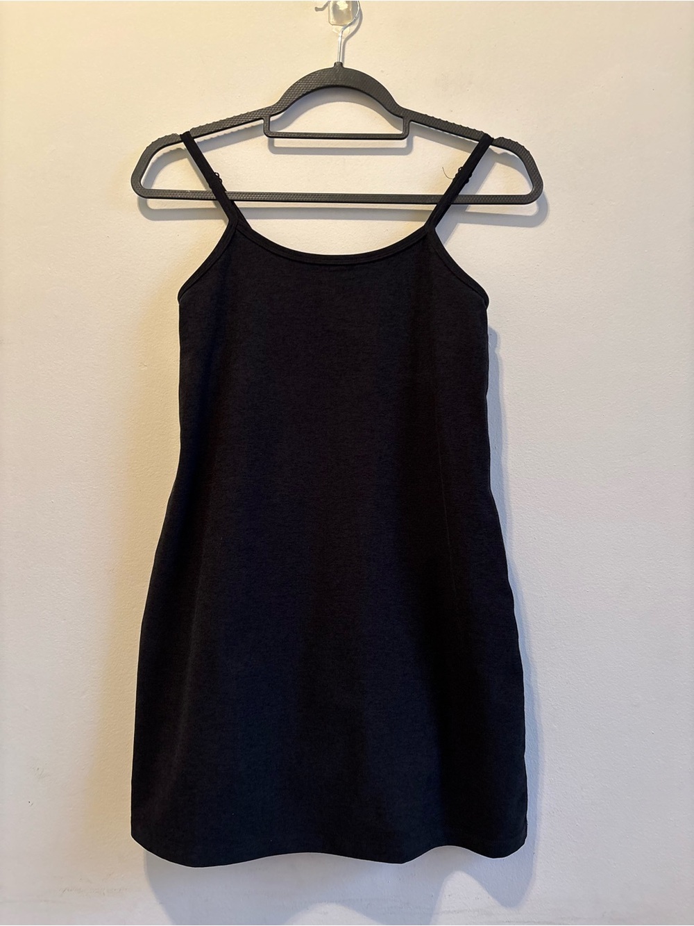 Beyond Yoga Black Mini Slip Dress with Spaghetti Straps